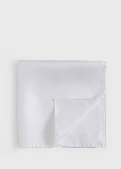 Silk Pocket Square White - Paul Stuart