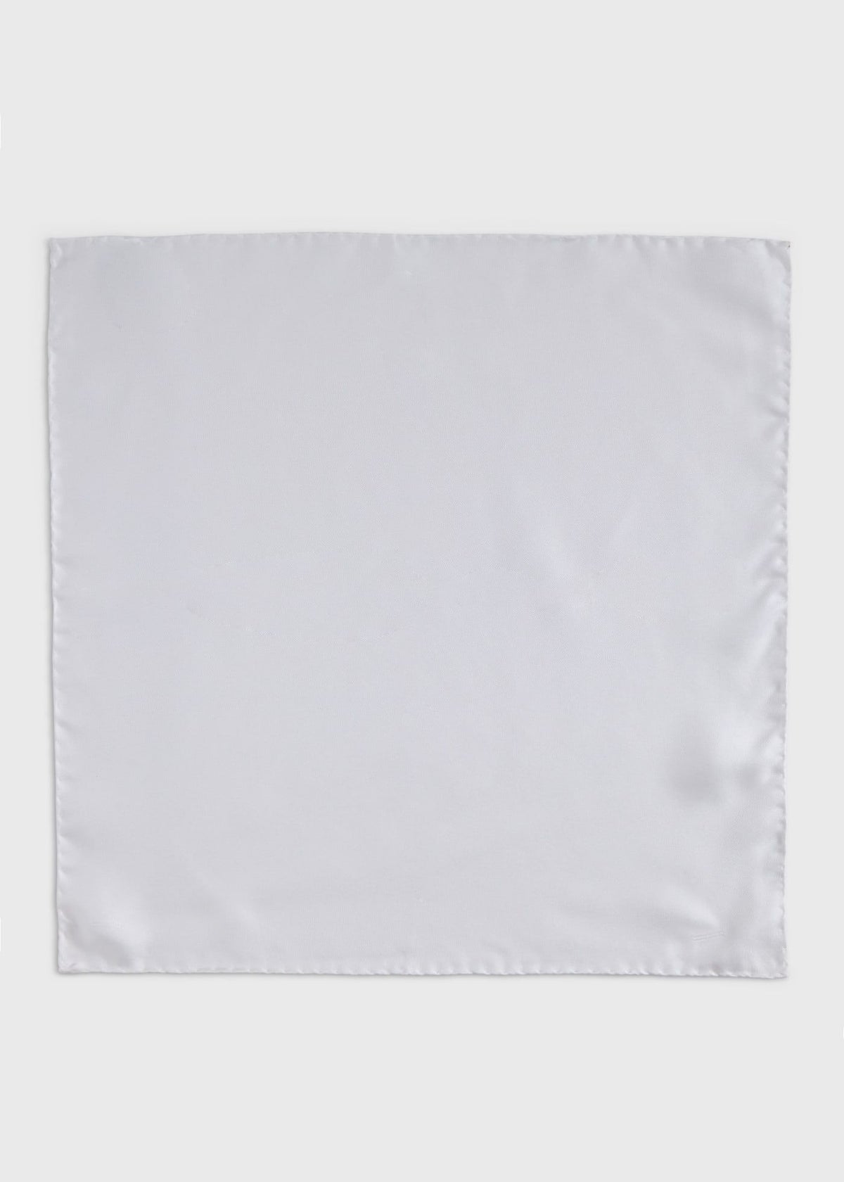 Silk Pocket Square White - Paul Stuart