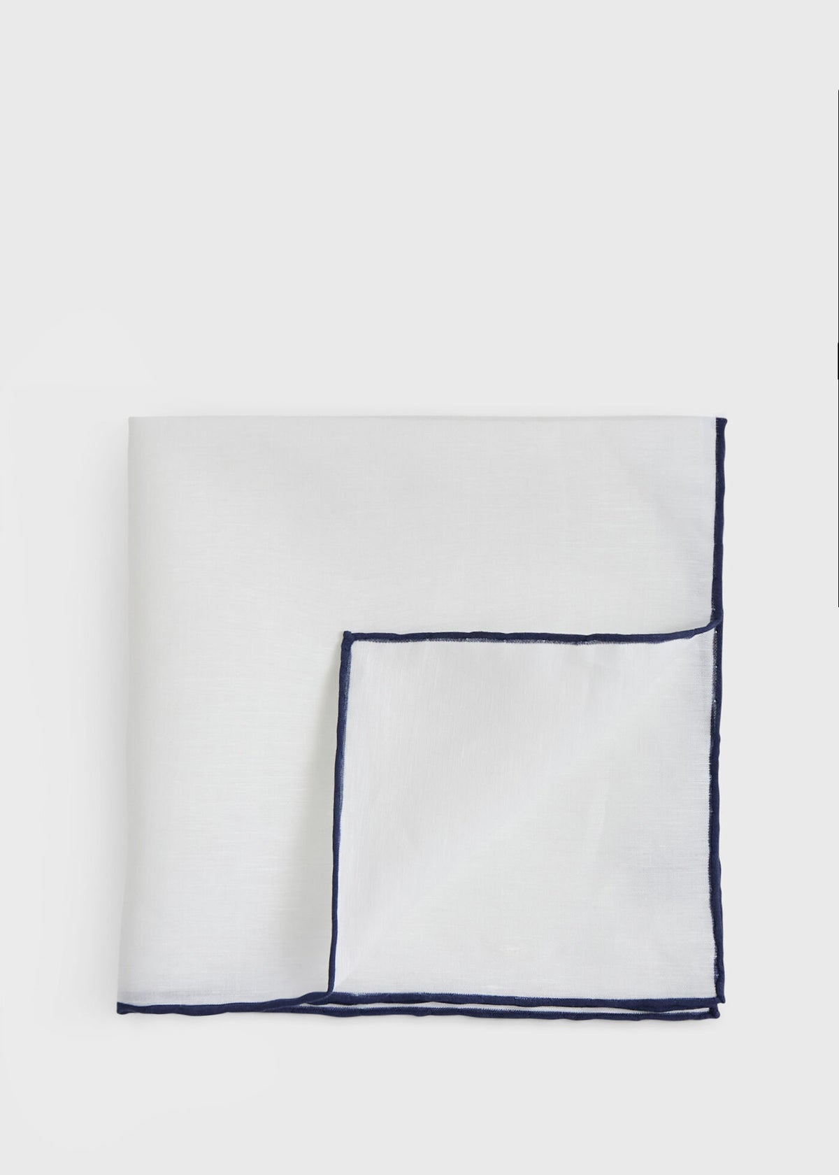 Handkerchief with Contrast Border Burgundy - Paul Stuart