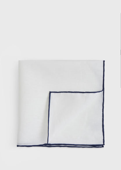 Handkerchief with Contrast Border Burgundy - Paul Stuart