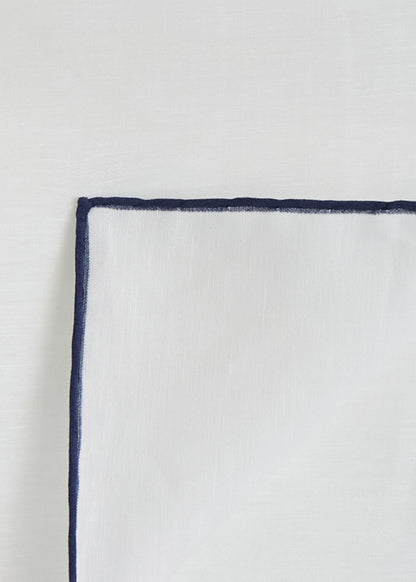 Handkerchief with Contrast Border Burgundy - Paul Stuart
