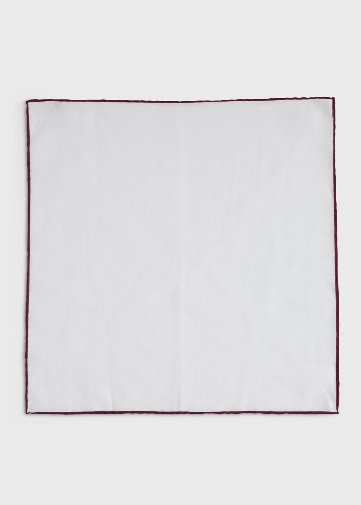 Handkerchief with Contrast Border Burgundy - Paul Stuart