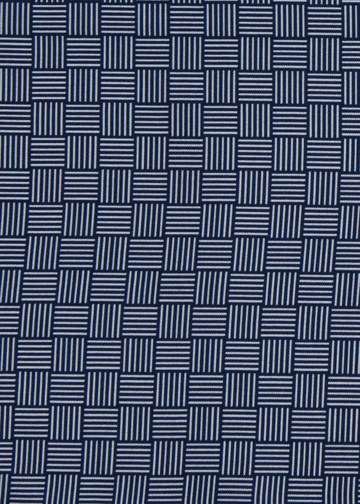 Printed Silk Parquet Pocket Square Black - Paul Stuart