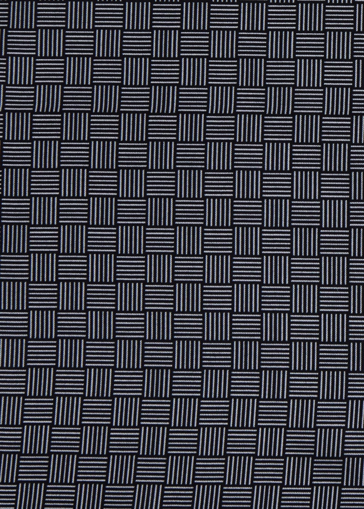 Printed Silk Parquet Pocket Square Black - Paul Stuart