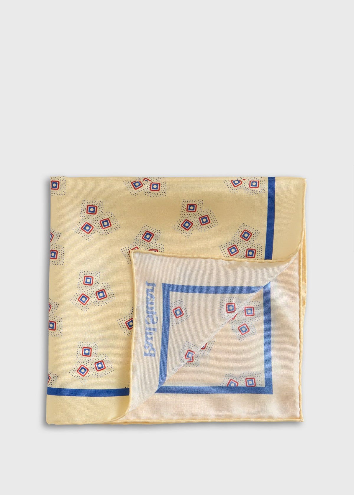 Geometric Dot Pocket Square Green - Paul Stuart