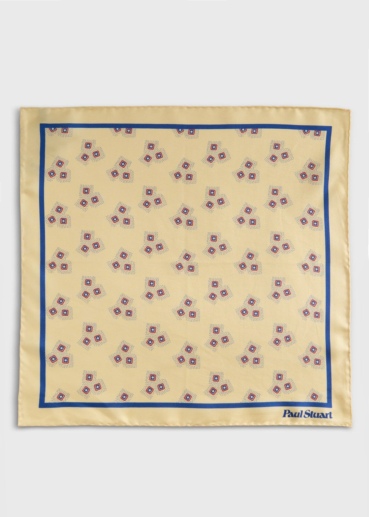 Geometric Dot Pocket Square Green - Paul Stuart