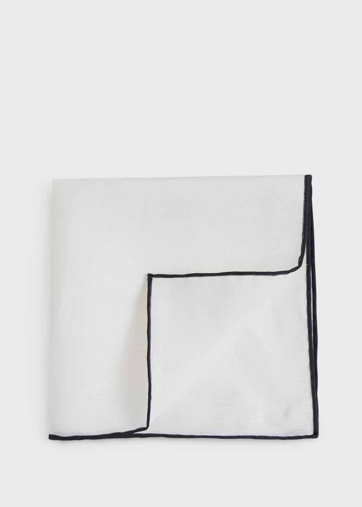 Handkerchief with Contrast Border Burgundy - Paul Stuart