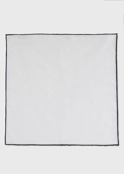 Handkerchief with Contrast Border Burgundy - Paul Stuart