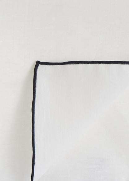 Handkerchief with Contrast Border Burgundy - Paul Stuart