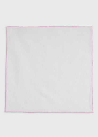Handkerchief with Contrast Border Burgundy - Paul Stuart