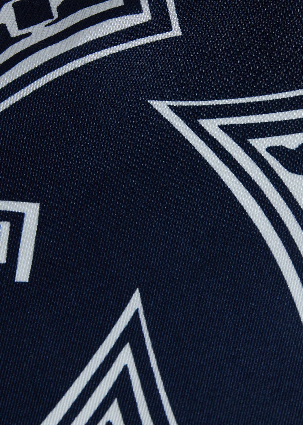 Geometric Print Pocket Square Black - Paul Stuart