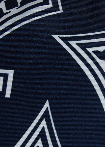 Geometric Print Pocket Square Black - Paul Stuart