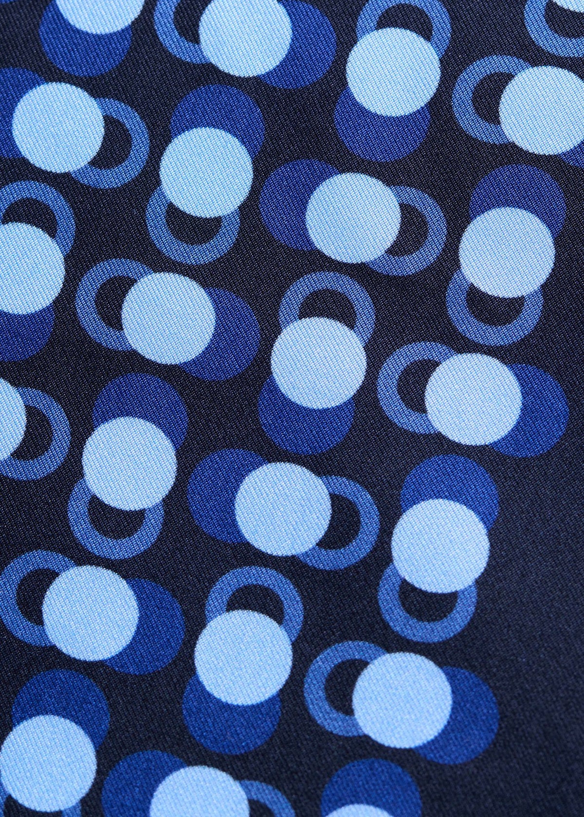 Geometric Dot Print Pocket Square Blue - Paul Stuart