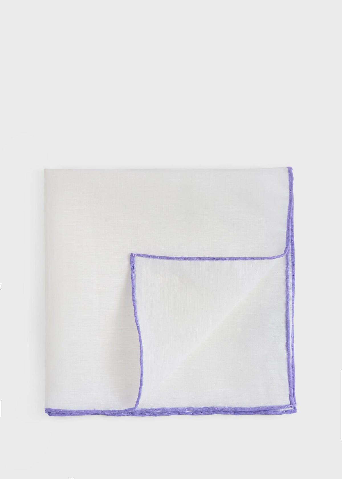 Handkerchief with Contrast Border Burgundy - Paul Stuart