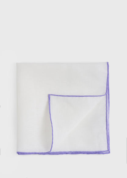 Handkerchief with Contrast Border Burgundy - Paul Stuart