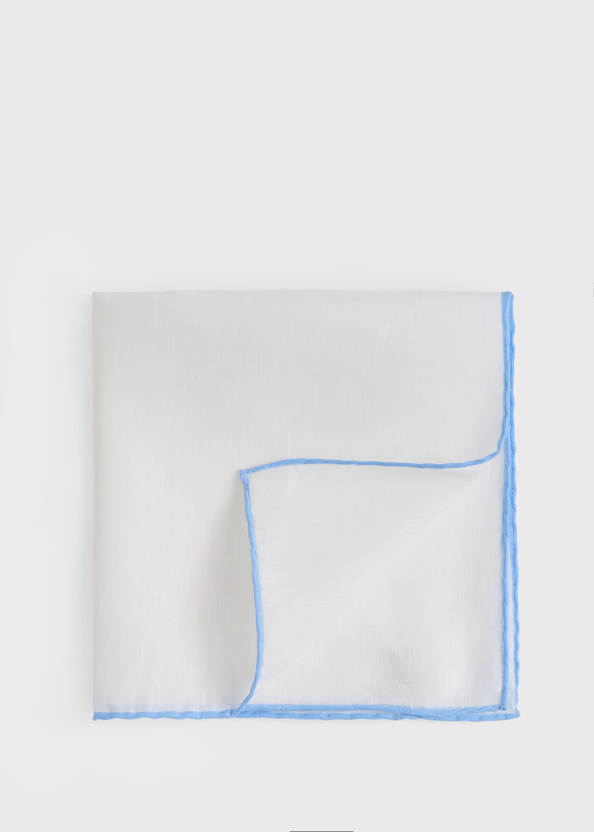 Handkerchief with Contrast Border Burgundy - Paul Stuart