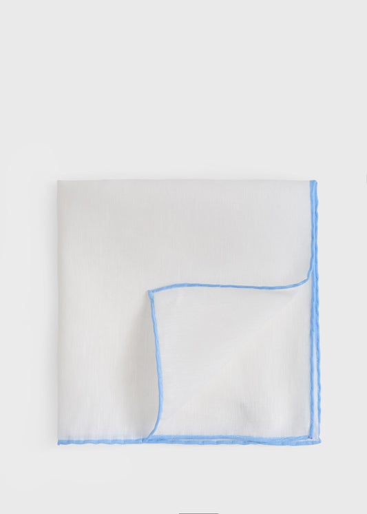 Handkerchief with Contrast Border Burgundy - Paul Stuart