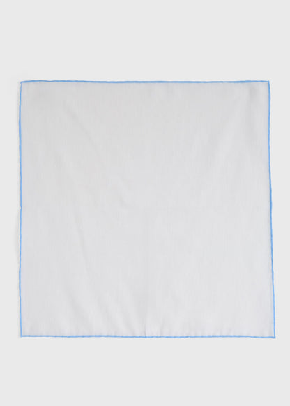 Handkerchief with Contrast Border Burgundy - Paul Stuart