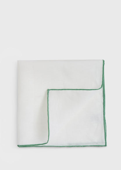 Handkerchief with Contrast Border Burgundy - Paul Stuart