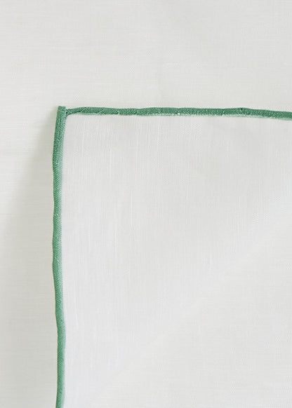 Handkerchief with Contrast Border Burgundy - Paul Stuart
