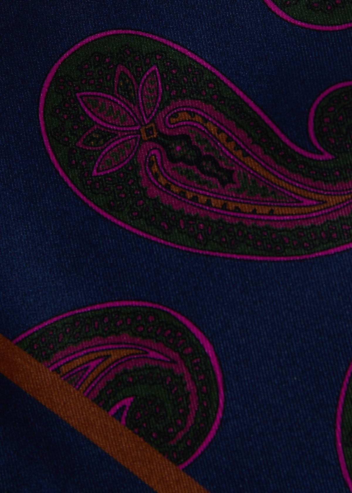 Paisley Print Pocket Square Green - Paul Stuart