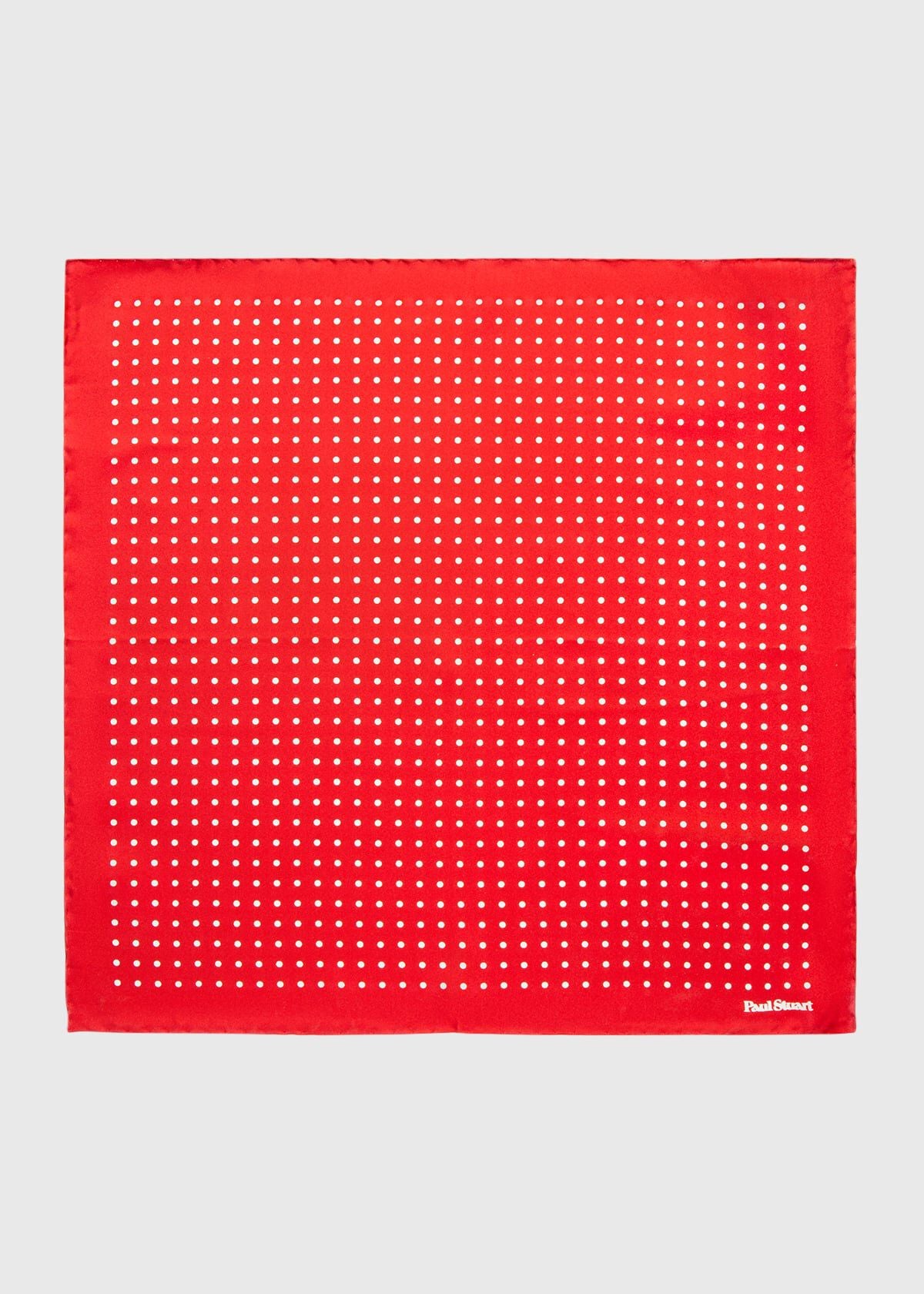 Silk Dots Pocket Square Black/Cream - Paul Stuart