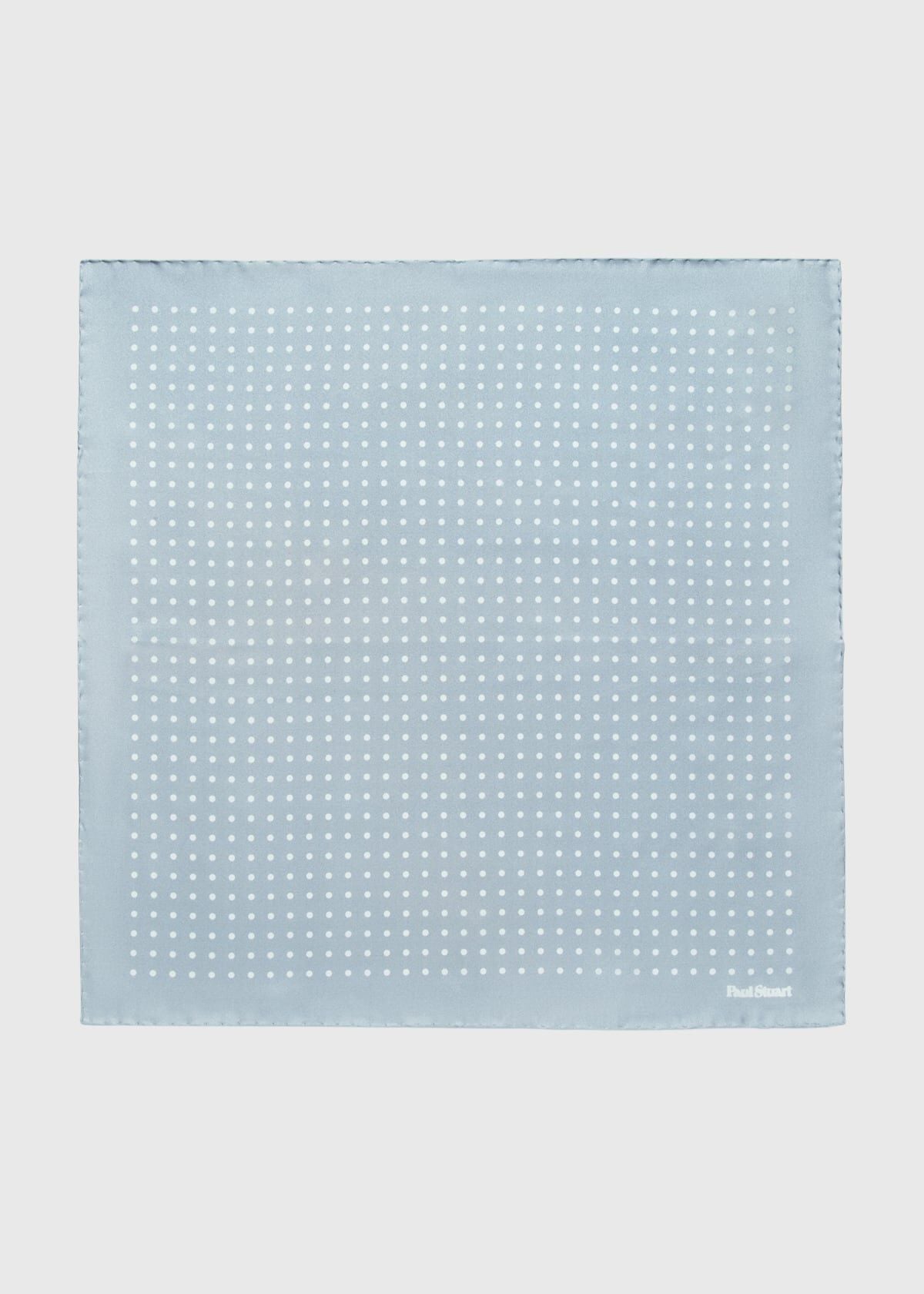 Silk Dots Pocket Square Black/Cream - Paul Stuart