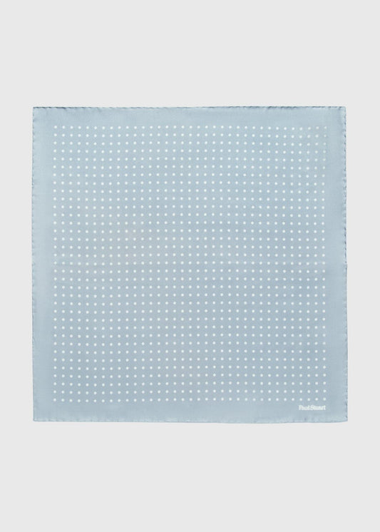 Silk Dots Pocket Square Black/Cream - Paul Stuart