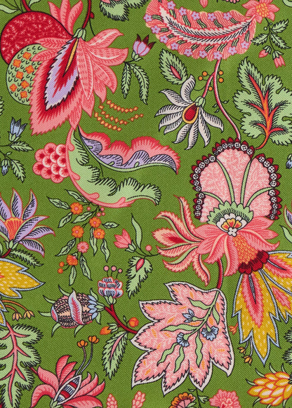 Printed Silk Floral Pocket Square Crimson - Paul Stuart