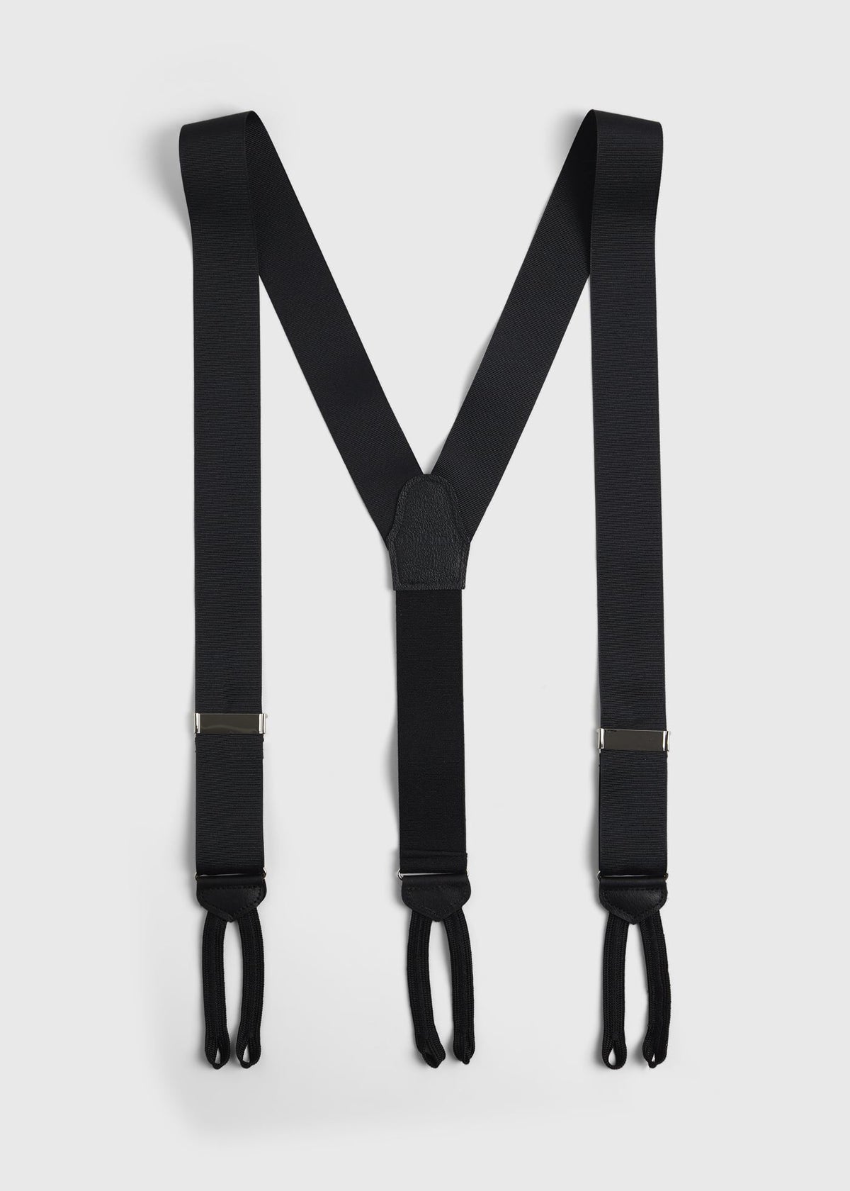 Grosgrain Formal Suspenders Black - Paul Stuart