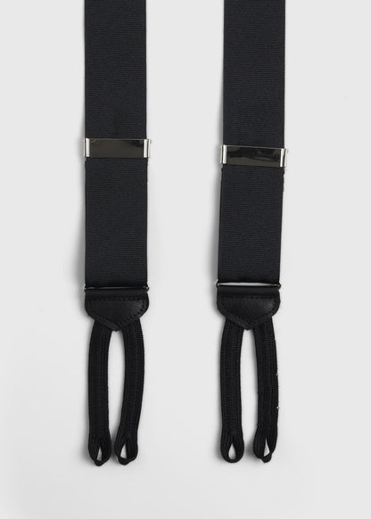 Grosgrain Formal Suspenders Black - Paul Stuart