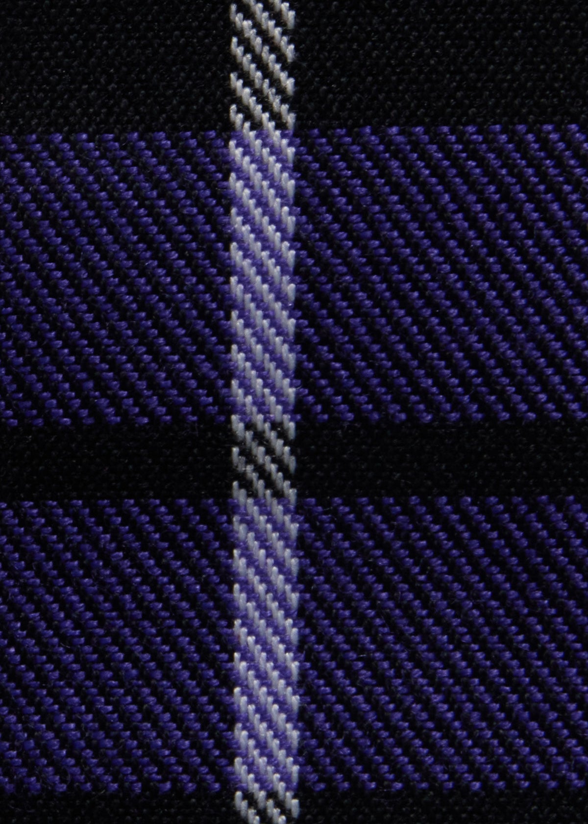 Wool Plaid Suspenders Black - Paul Stuart