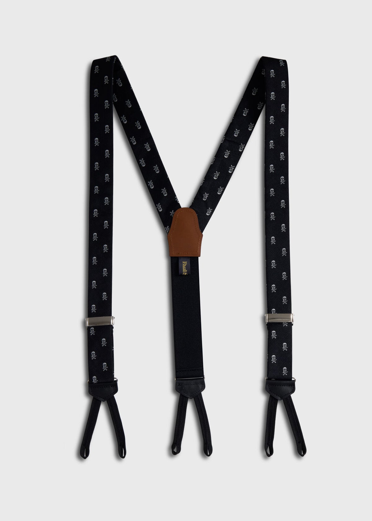 Skull & Bone Formal Suspenders Black - Paul Stuart