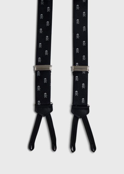 Skull & Bone Formal Suspenders Black - Paul Stuart