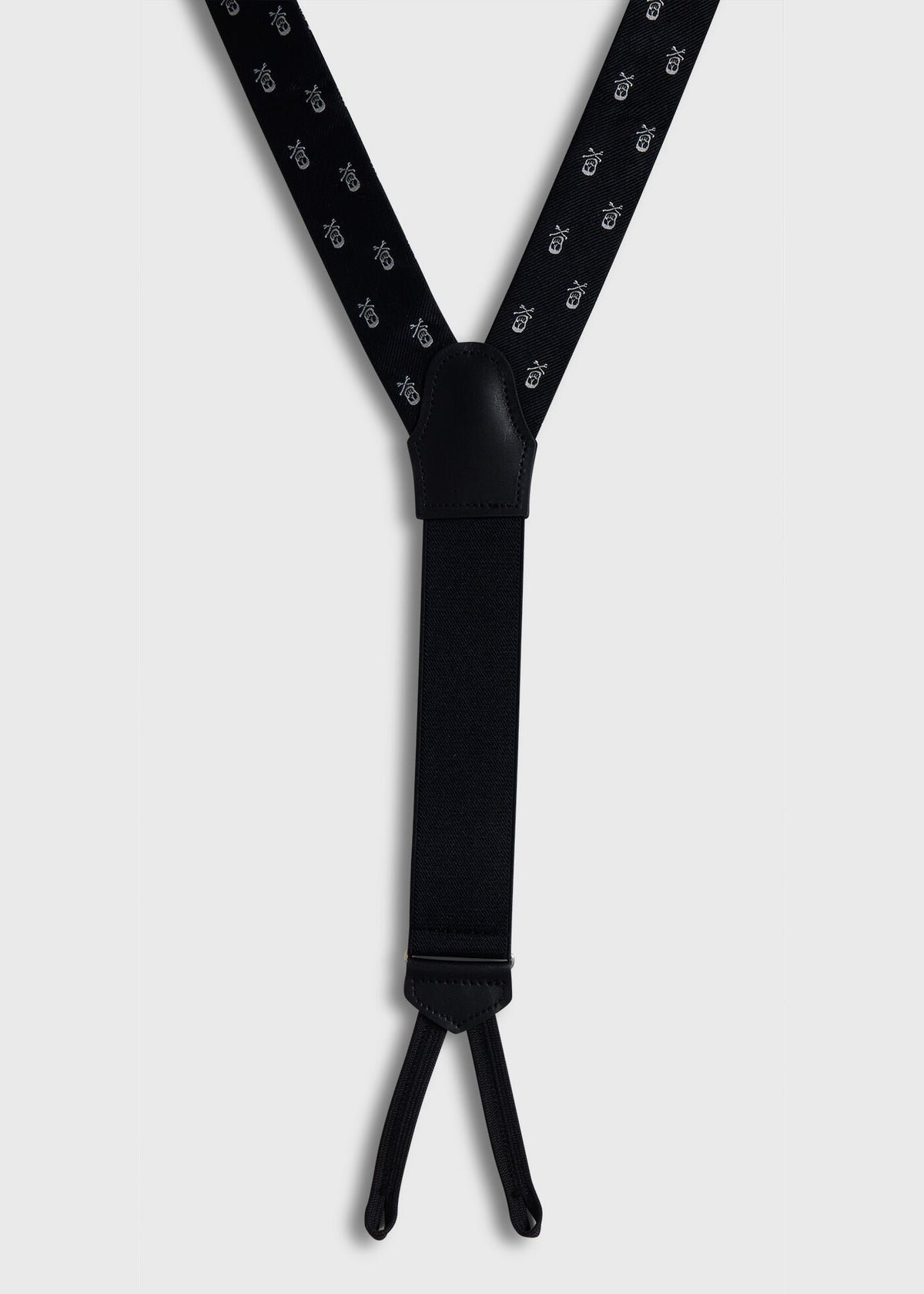 Skull & Bone Formal Suspenders Black - Paul Stuart
