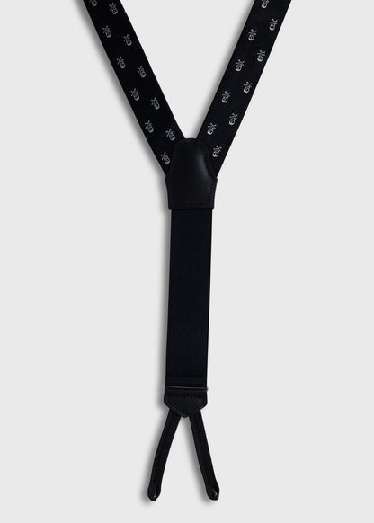 Skull & Bone Formal Suspenders Black - Paul Stuart