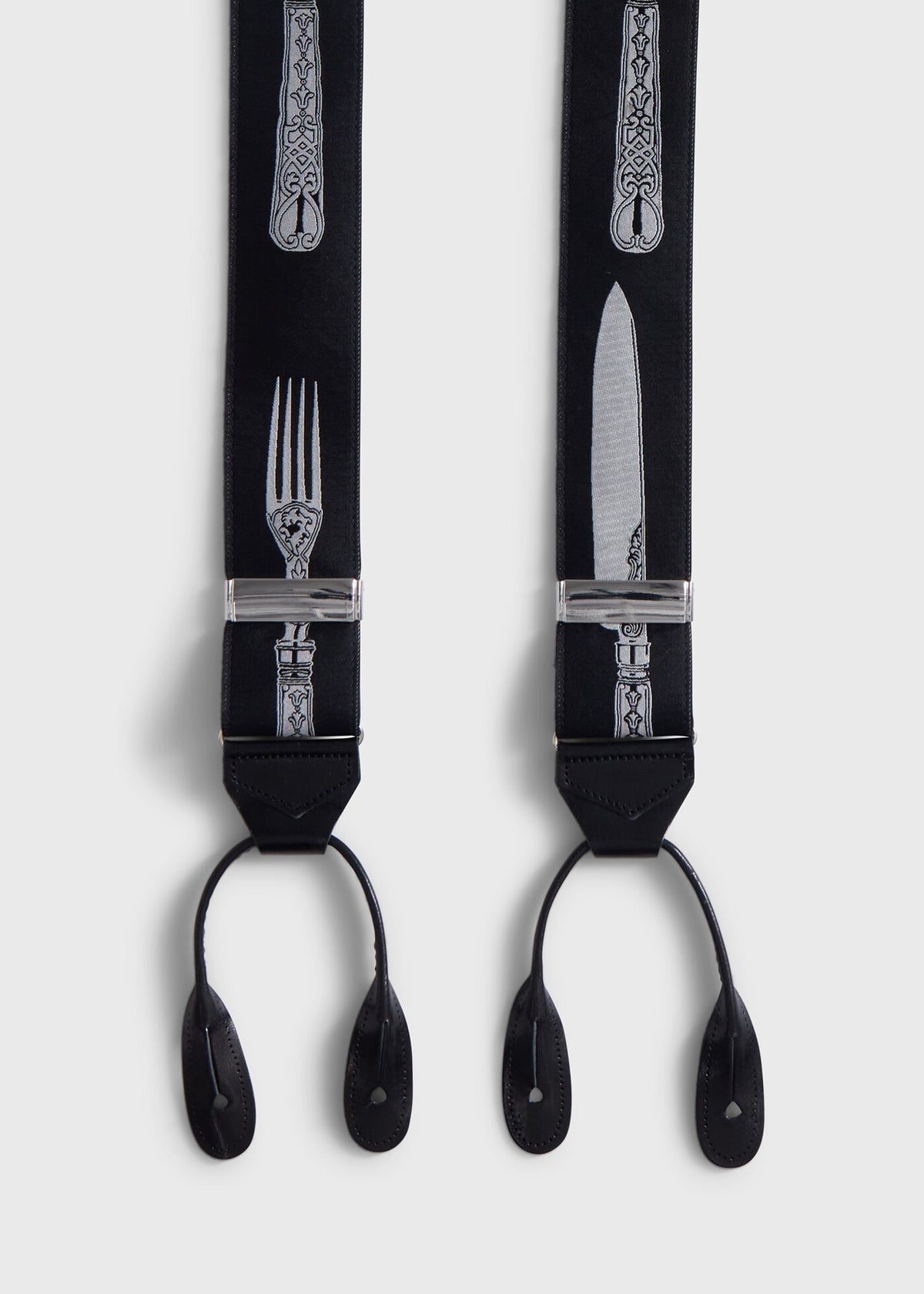 Knife & Fork Suspenders Black - Paul Stuart