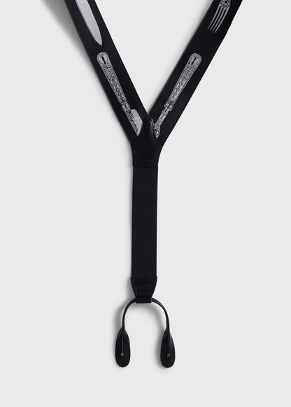 Knife & Fork Suspenders Black - Paul Stuart
