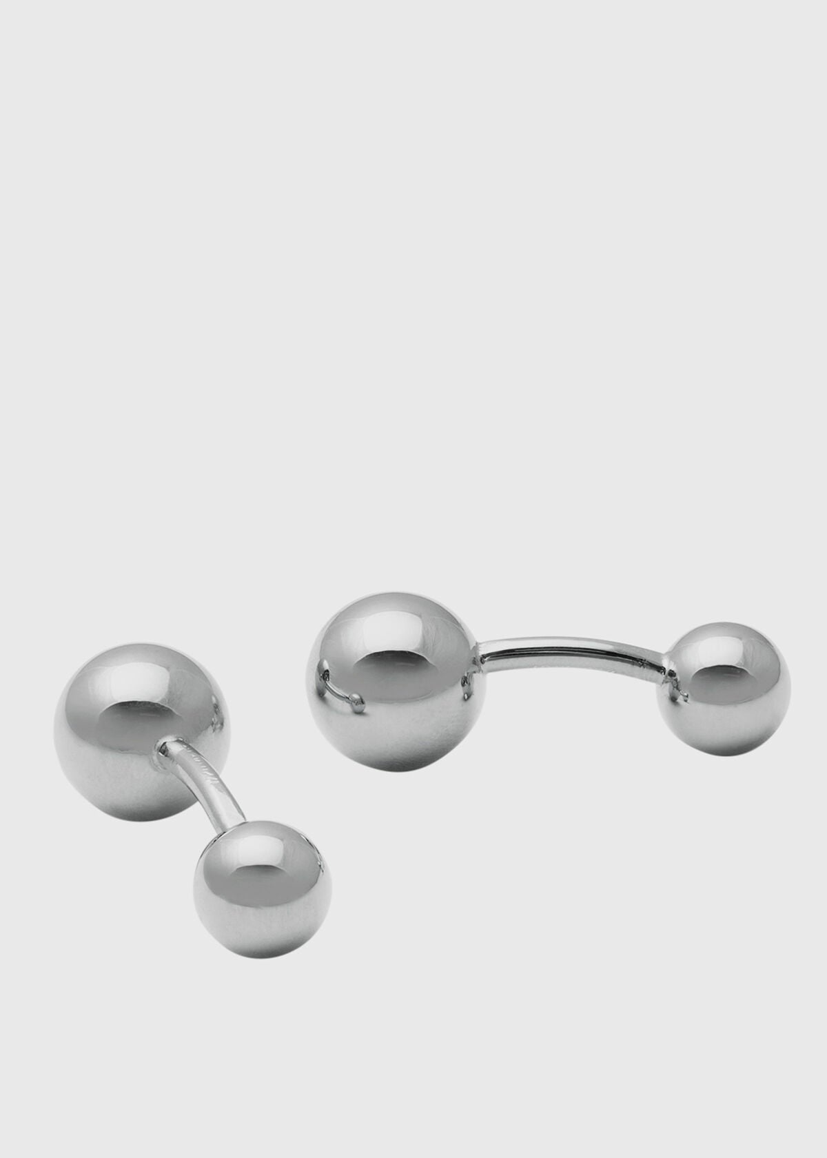 Sterling Silver Ball Cufflinks Silver - Paul Stuart