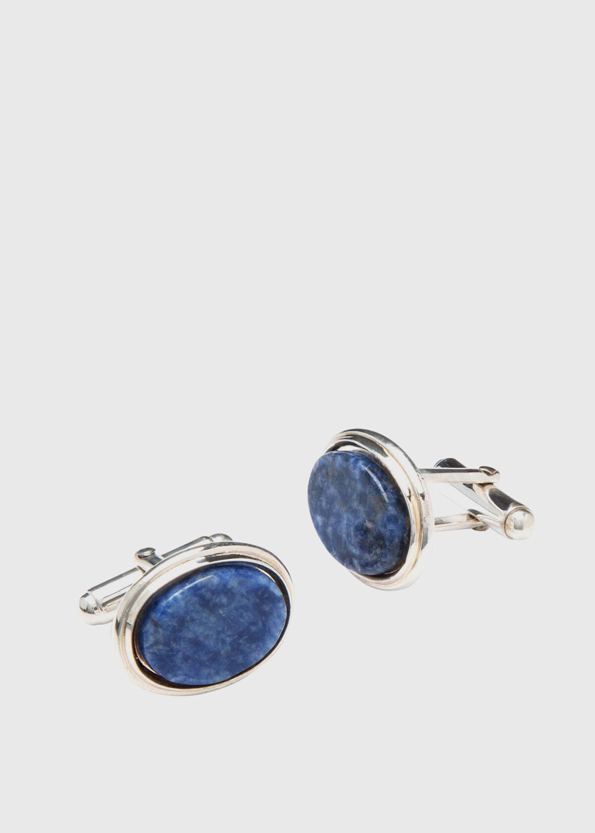 Cufflinks with Oval Sodalite Gold - Paul Stuart