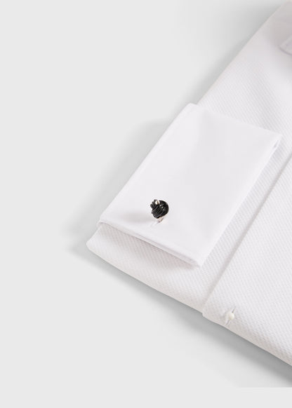 Sterling Silver with Black Onyx Carved Knot Black - Paul Stuart