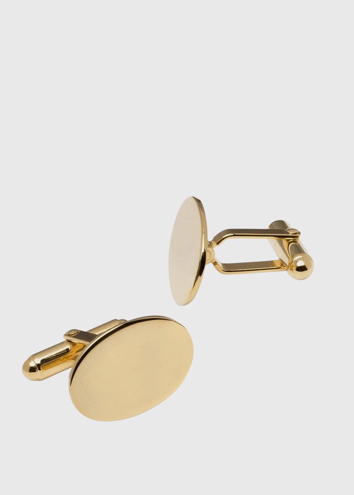 Gold Vermeil Oval Cufflinks Gold - Paul Stuart
