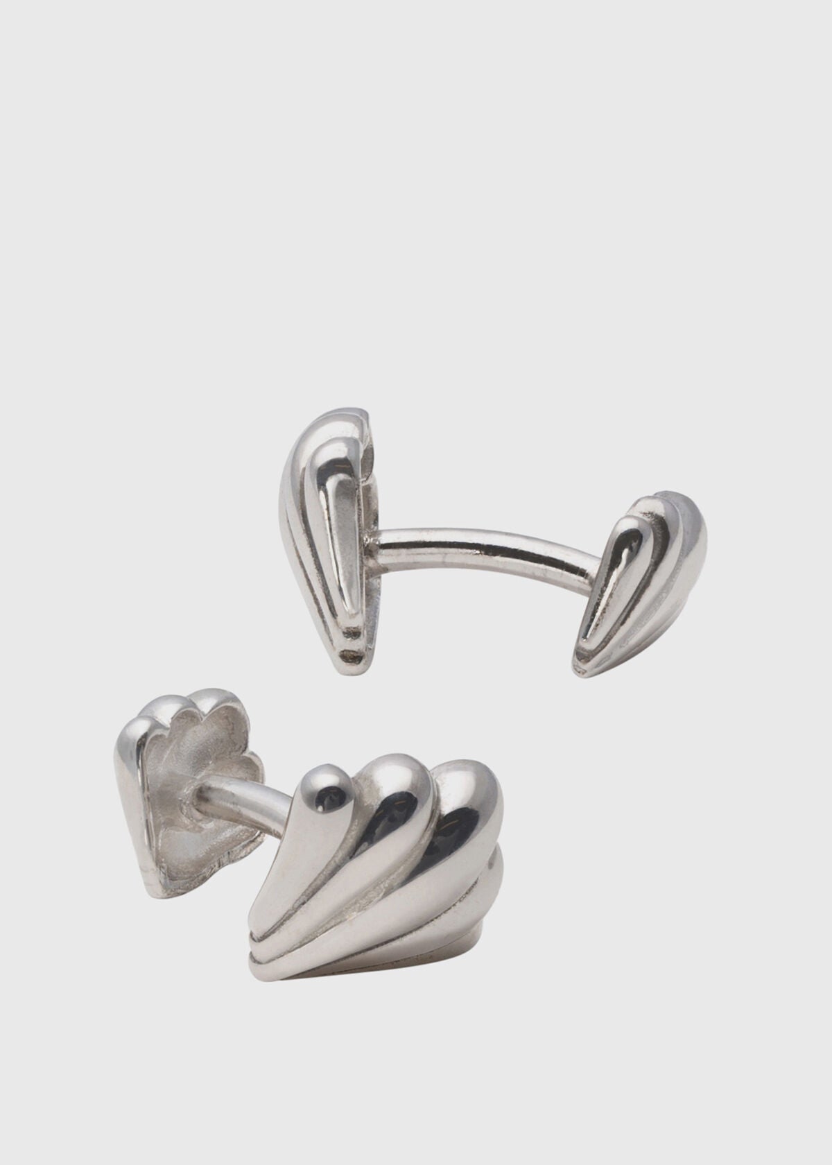 Sterling Silver Shell Cufflinks Silver - Paul Stuart