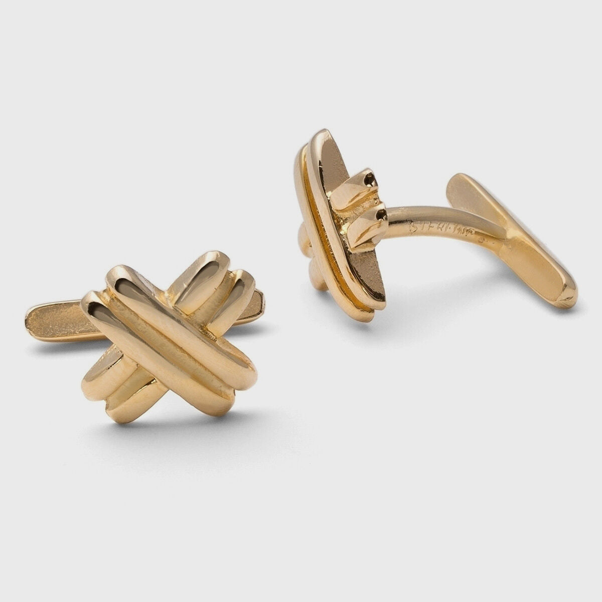 Gold Vermeil "X" Cufflinks Gold - Paul Stuart