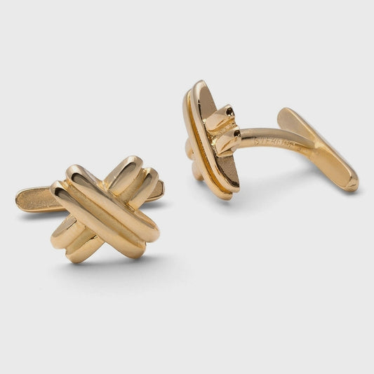 Gold Vermeil "X" Cufflinks Gold - Paul Stuart