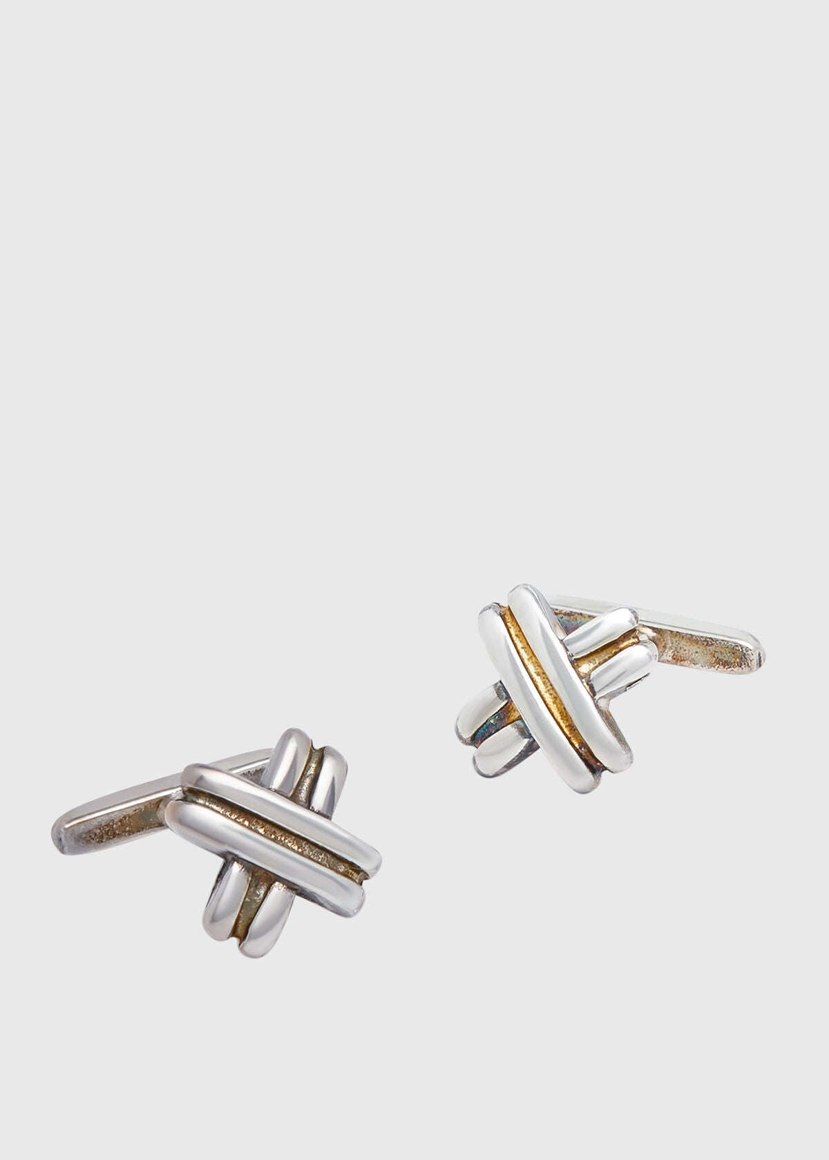 Double X Cufflinks Sterling Silver - Paul Stuart