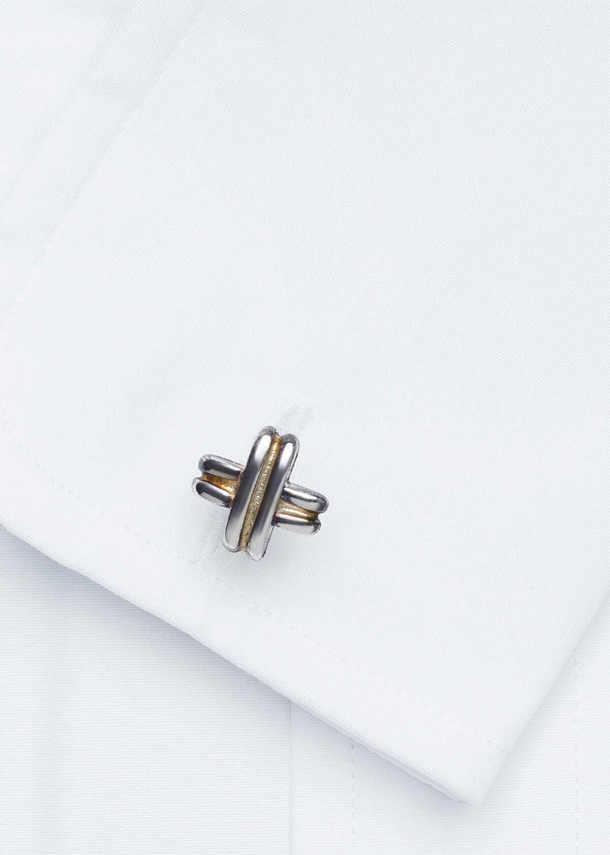 Double X Cufflinks Sterling Silver - Paul Stuart