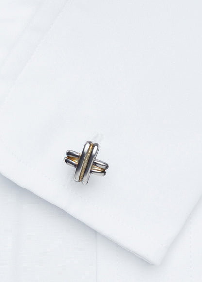 Double X Cufflinks Sterling Silver - Paul Stuart