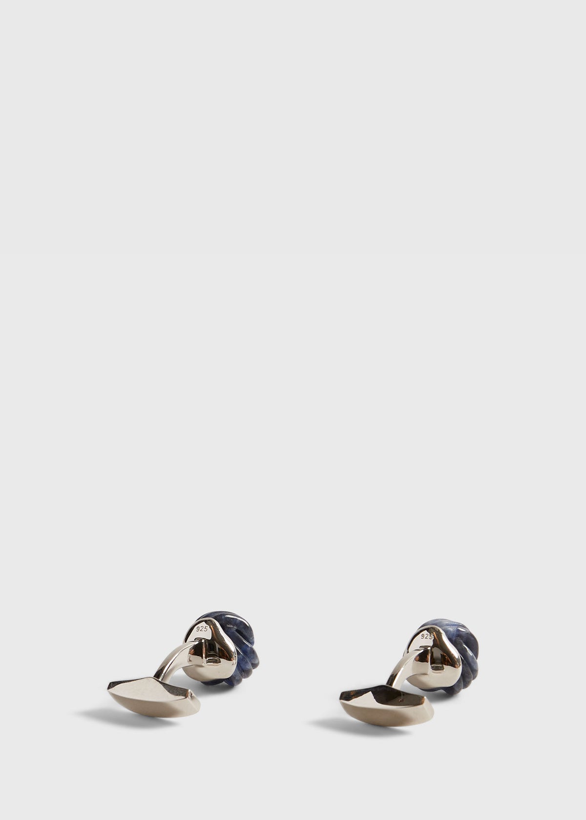 Sterling Silver with Sodalite Carved Knot Cufflinks Blue - Paul Stuart