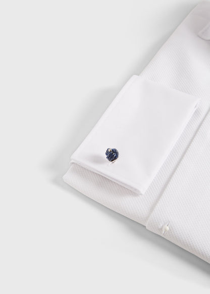Sterling Silver with Sodalite Carved Knot Cufflinks Blue - Paul Stuart